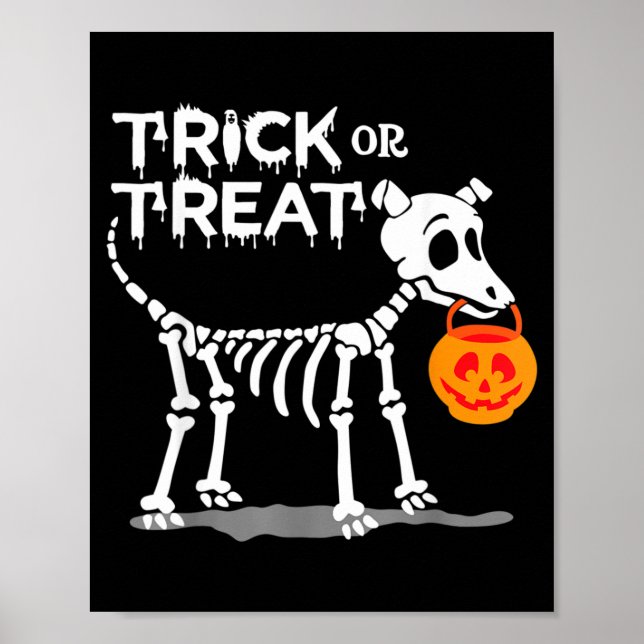Affiche Chien de Halloween Trick Or Treat (Devant)