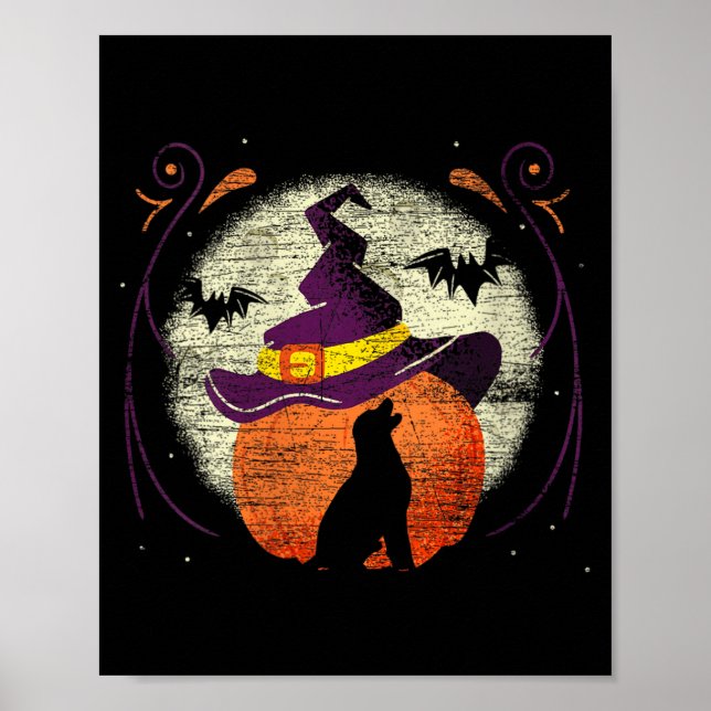 Affiche Chien de Labrador Femme Halloween (Devant)