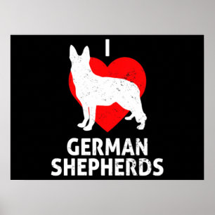 Affiche Chien de loup berger allemand