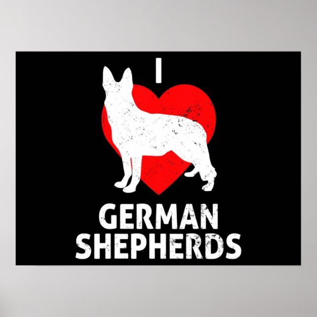 Affiche Chien de loup berger allemand (Devant)