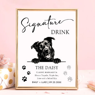 Affiche Chien de Majorque Signature Mariage Signet boisso
