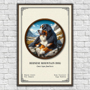 Affiche Chien de montagne bernois Série de zoologie