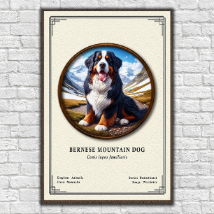 Affiche Chien de montagne bernois Série de zoologie
