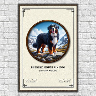 Affiche Chien de montagne bernois Série de zoologie