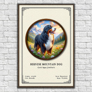 Affiche Chien de montagne bernois Série de zoologie