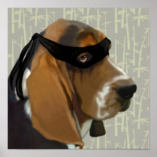Affiche Chien de Ninja Basset Hound