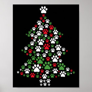 Affiche Chien de Noël Empreinte de patte Chien de Noël Chi