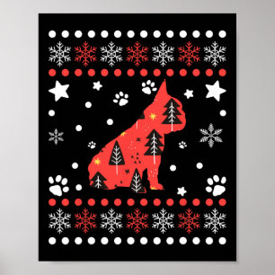Affiche Chien de Noël Motif Français Chien de taule propri