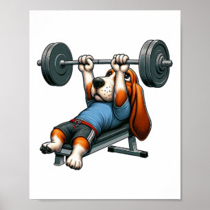 Affiche Chien de pari Musculation Salle de sport Fitness T
