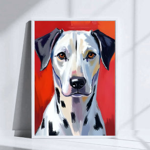 Affiche Chien de peinture dalmate Art aquarelle animal de 
