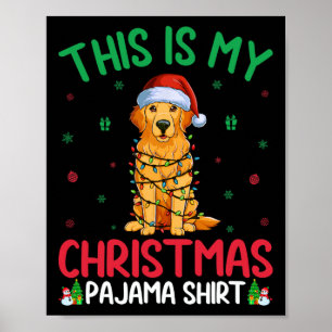 Affiche Chien de Père Noël Golden Retriever Chien Christma