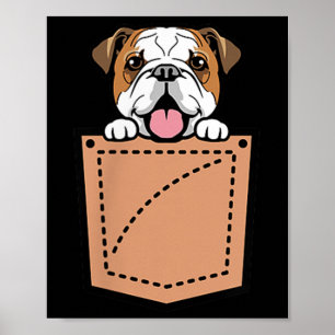 Affiche Chien de poche de Bulldog anglais
