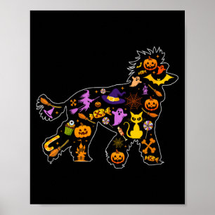 Affiche Chien de Poodle d'Halloween pour femmes 