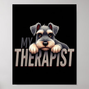 Affiche Chien de Schnauzer Thérast Mon Puppy Schnau Drôle