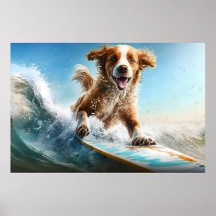 Affiche Chien de surf