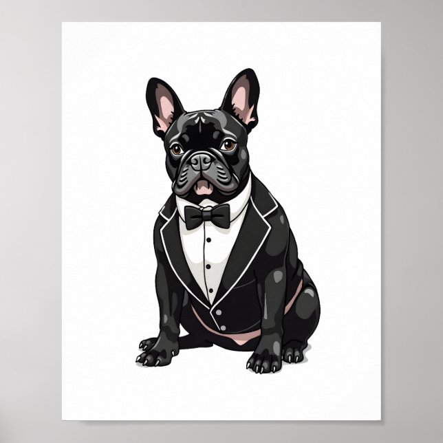 Affiche Chien de taureaux français à Tuxedo (Devant)