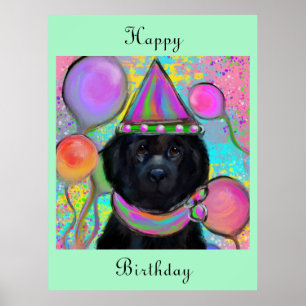 Affiche Chien de Terre-Neuve