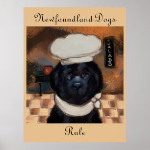 Affiche Chien de Terre-Neuve