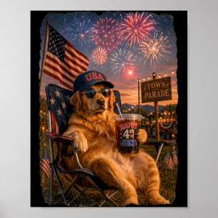 Affiche Chien de traçabilité Patriotique du 4 juillet buva