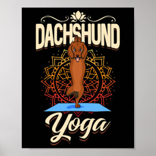 Affiche Chien de yoga Daschhund