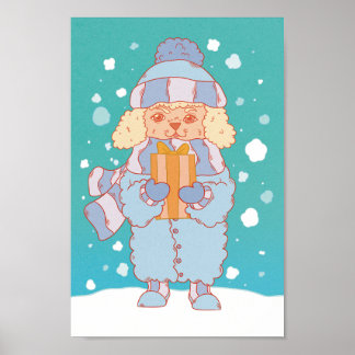 Affiche Chien d'hiver confortable