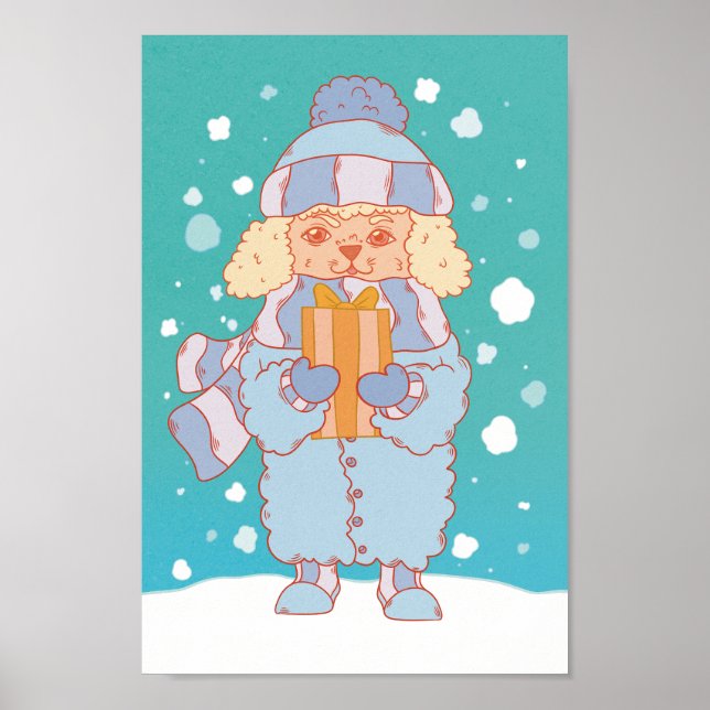 Affiche Chien d'hiver confortable (Devant)