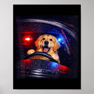 Affiche Chien drôle de race golden retriever mème de chien