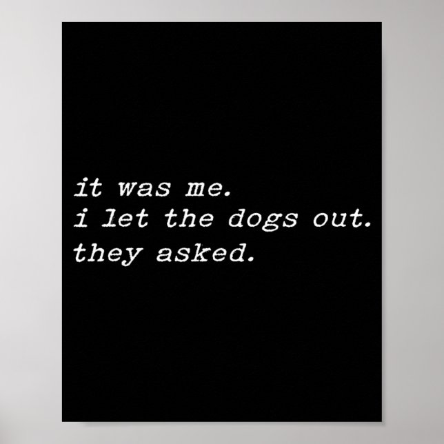 Affiche Chien drôle disant Mème Humour Citation Blague sar (Devant)