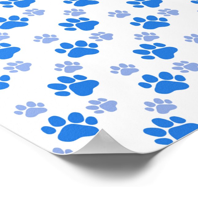 Affiche Chien Empreinte de patte Simple Amoureux des anima (Coin)