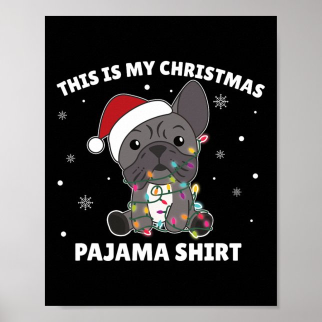 Affiche Chien En Gros Noël C'Est Mon Pyjama De Noël (Devant)