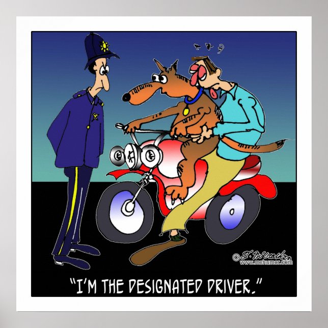 Affiche Chien En Tant Que Conducteur Désigné (Devant)