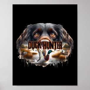 Affiche Chien Espagnol Boykin Avec Canards Majards Chasse 