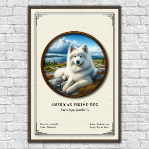 Affiche Chien Esquimau Série de Zoologie
