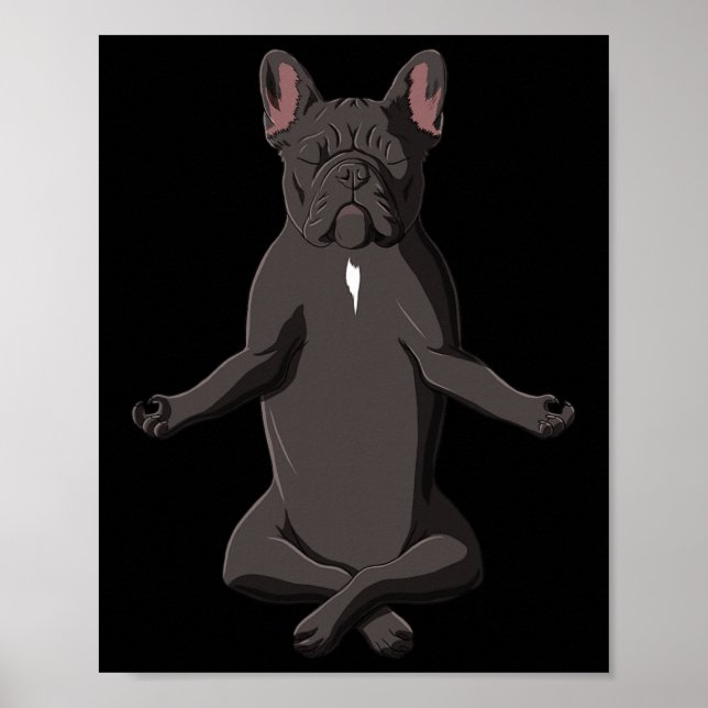 Affiche Chien Français Chien de Yoga (Devant)