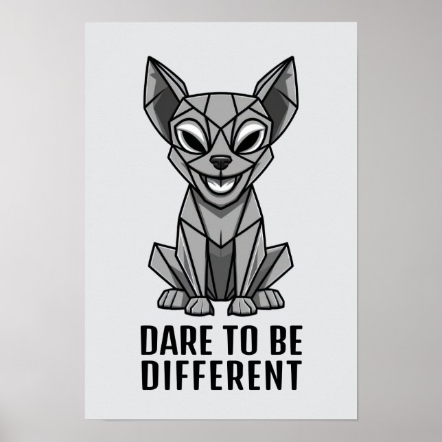 Affiche Chien géométrique (Devant)