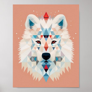 Affiche Chien géométrique boho mignon