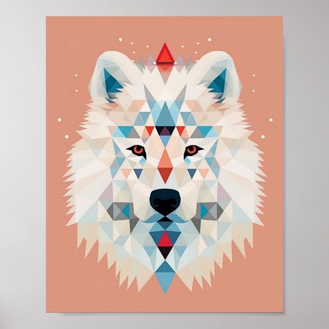 Affiche Chien géométrique boho mignon (Devant)