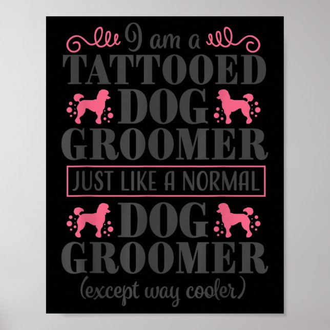 Affiche Chien Groomer mignon animal animal de compagnie Gr (Devant)