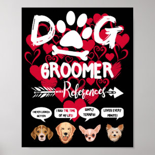 Affiche Chien Groomer Références Cadeau Grooming Chien Sal