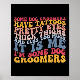 Affiche Chien Groomers Tatouages Yeux Cuisse Cuss Tatouage