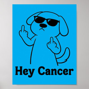 Affiche Chien Guerrier Contre le Cancer Médius Sensibilisa
