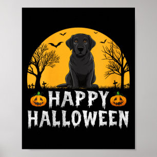 Affiche Chien Labrador Noir Femmes Hommes Enfants Heureux
