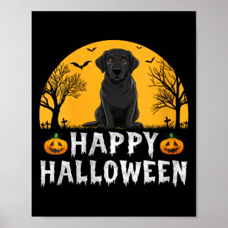 Affiche Chien Labrador Noir Femmes Hommes Enfants Heureux
