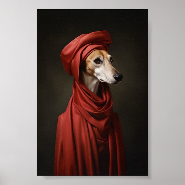Affiche Chien Lady Saluki (Devant)