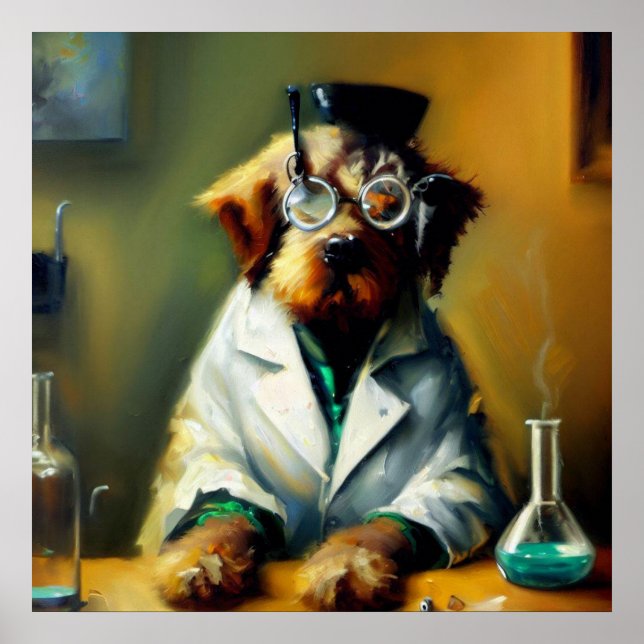 Affiche Chien Mad Scientifique (Devant)