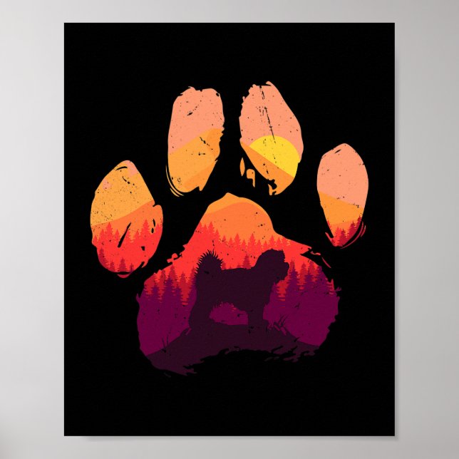 Affiche Chien Maltese Paw Maltese Shih Tzu Chien Maman Pap (Devant)