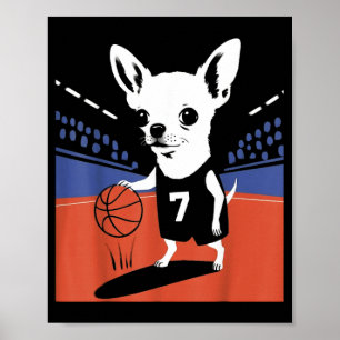 Affiche Chien Mignon Chihuahua Drôle Baseball