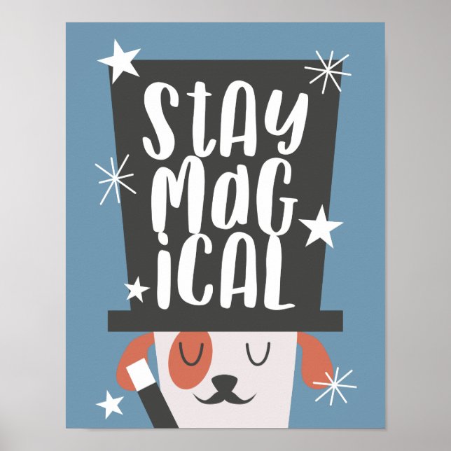 Affiche Chien Mignon Citation Magique Chambre de Nursery p (Devant)