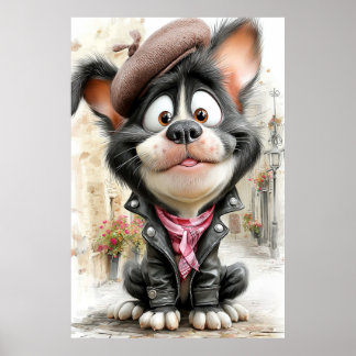 Affiche Chien Mignon Rebelle