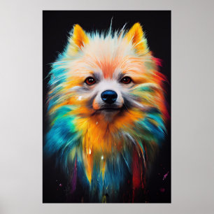 Affiche Chien nain allemand spitz animal adorable